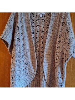 Poncho-CJ Banks TAN Open Knit